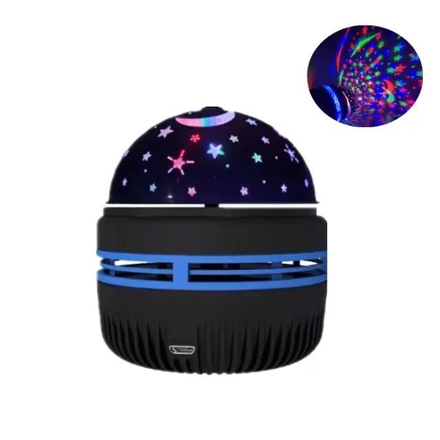Galaxy Projector Christmas Home Room Decoration RGB Starry Lamp 7-Color Pattern LED Mini Star Light Remote Control Auto Rotating