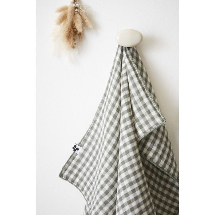 Lot de 2 essuie-mains "Vickie" 50 x 70 cm Tissé teint "Gaze de Coton" l'Effet Papillon