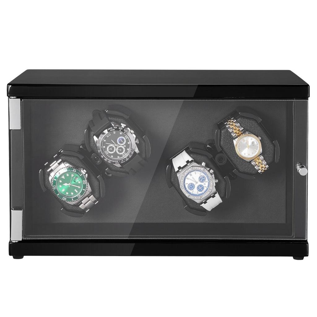 Watch Winder for 4 Automatic Watches with 2 Quiet Japanese Mabuchi Motors