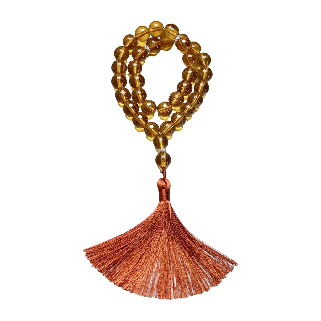 Браслет из стеклянных бусин, бусины розария и подвески с бахромой для молитвенных медитаций, элегантные стеклянные зерна розария