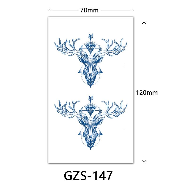 Травяная тату-наклейка, Тату-наклейка соком на тыльную сторону руки, Полуперманентная тату-наклейка, Водостойкая тату