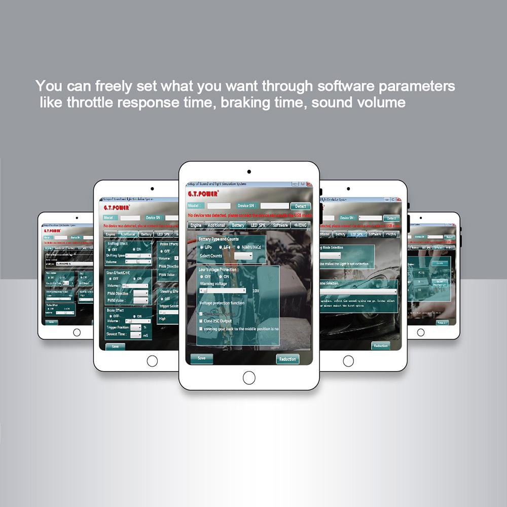 Системный модуль, имитирующий звук двигателя автомобиля, 58 звуков для внедорожника с дистанционным управлением 1/10