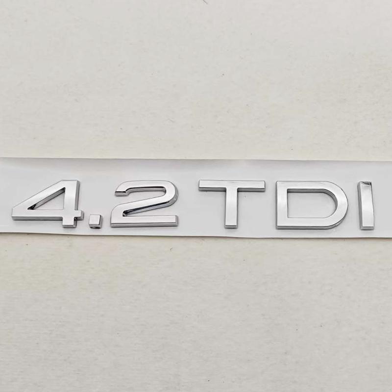 2026 3D ABS Car Letters Logo 3.0TDI 4.2TDI Trunk Badge Sticker Emblem For Audi A4 S4 RS4 A5 S5 RS5 A6 S6 RS6 A7 S7 RS7 Q7 Q8 SQ7 SQ8