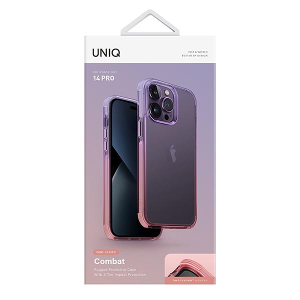 Etui do iPhone 14 Pro UNIQ Combat Duo Liliowo-różowe