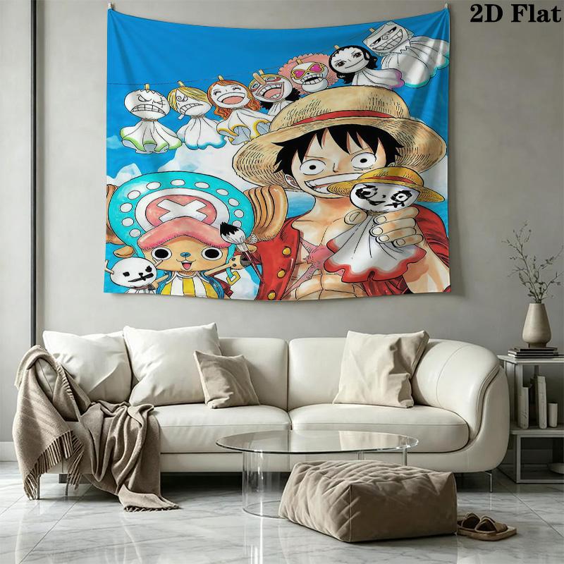 Тканевое панно с Манки Д. Луффи из One Piece Эстетичное настенное панно Печатный тканевый плед Декоративные панно для спальни гостиной Домашний декор