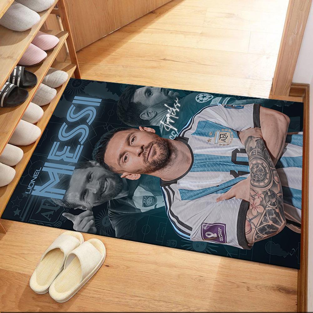 Messi 180 Floor Rug Office Rug Suitable for Playrooms Outdoor Living Rooms Balcony Antislip Carpet Office home decor Birthday/Christmas Gift