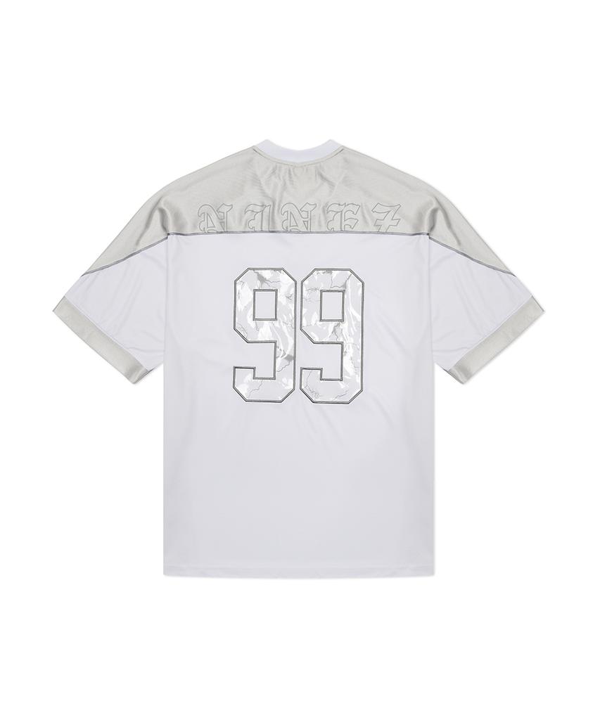 NINEZ 99 Applique Rugby Oversized T-Shirt (2 Colors)