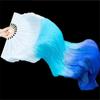 Hand-Made Faux Silk Belly Dance Fan Veils - Bamboo Long Fans Veils Available In 6 Stunning Colors for Dance Performances