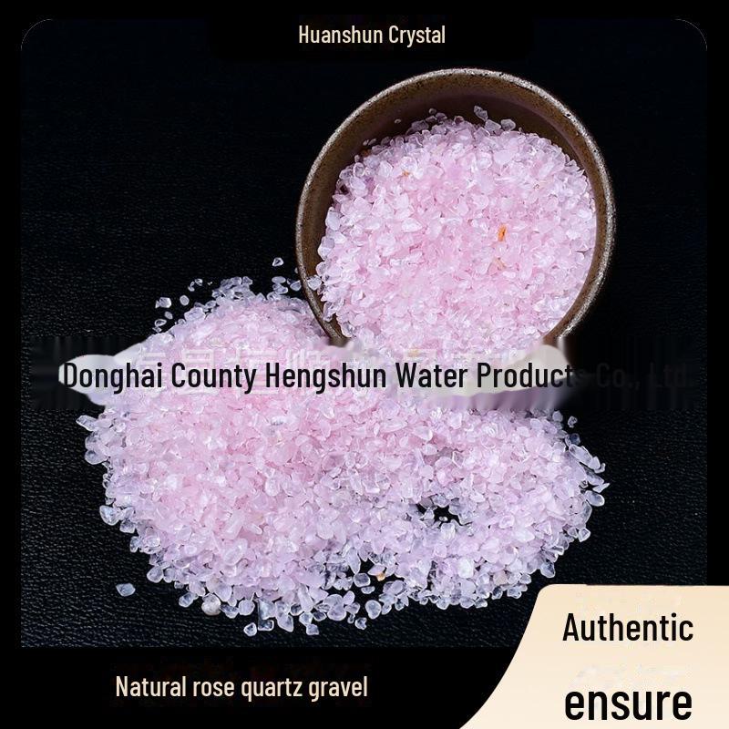 Natural Pink Hibiscus Crystal Gravel for DIY Crafts and Decorations