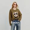 Chuyu Women's Plush Dog Head Knit Sweater