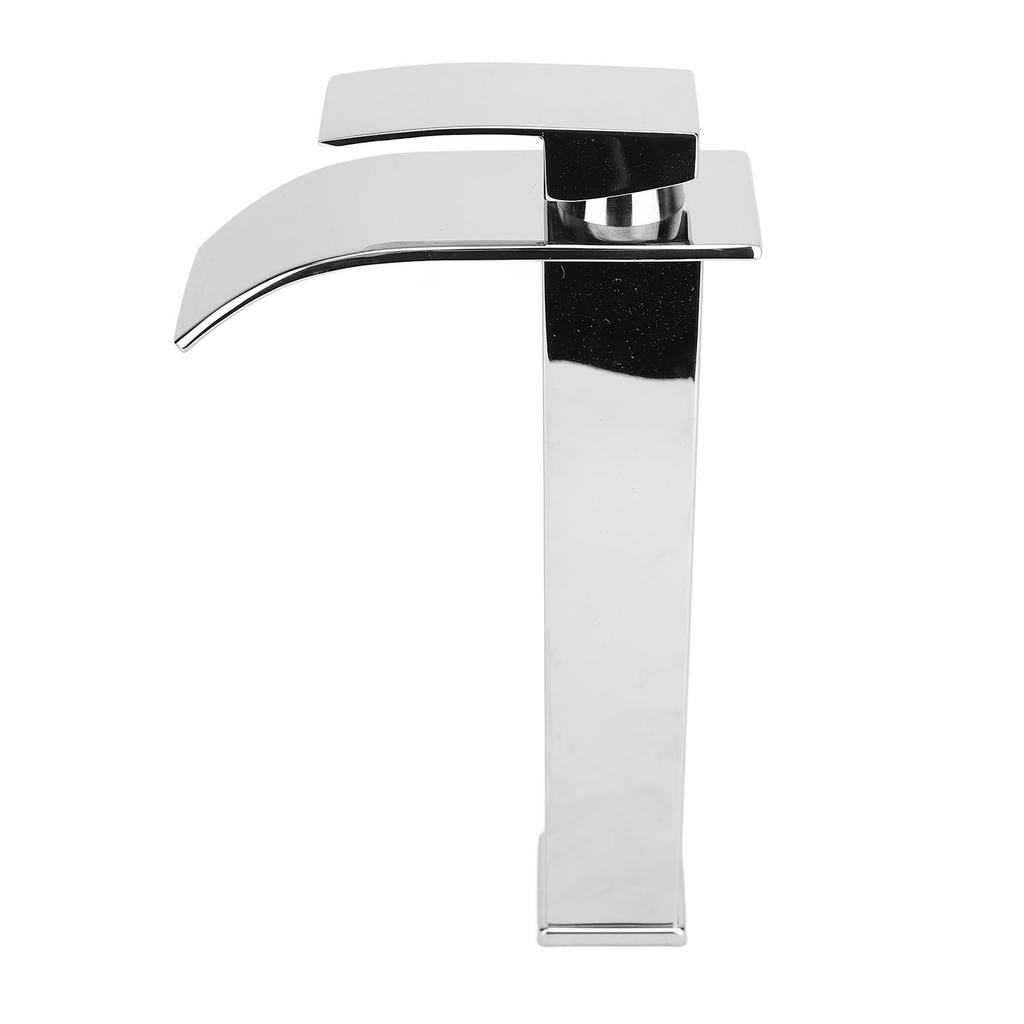 Waterfall Bathroom Faucet 304 Stainless Steel Hot and Cold Single Handle Sink Faucet Vanity Sink