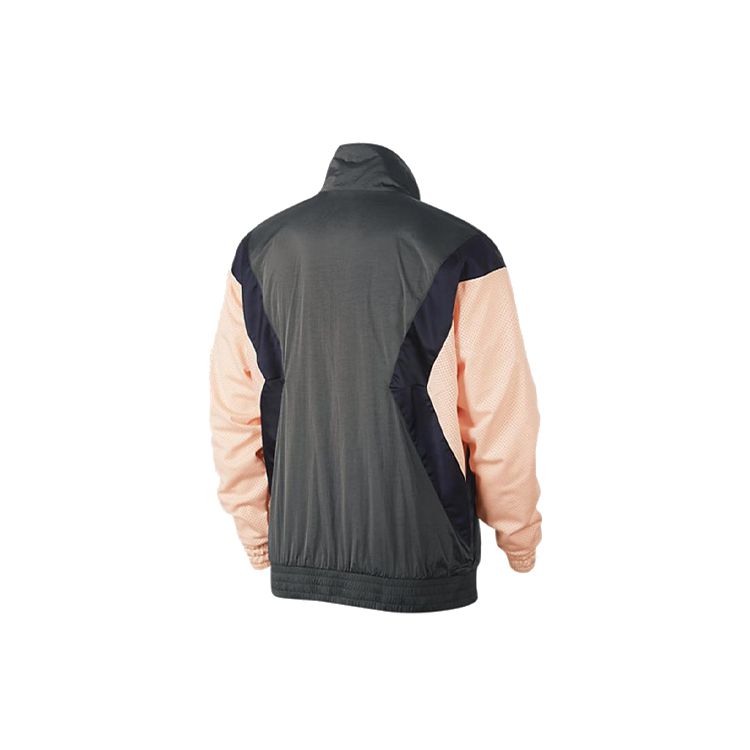 Air Jordan Flight Casual Sports Long Sleeve Stand Collar Jacket Men Jacket Gray Pink AO0556-272