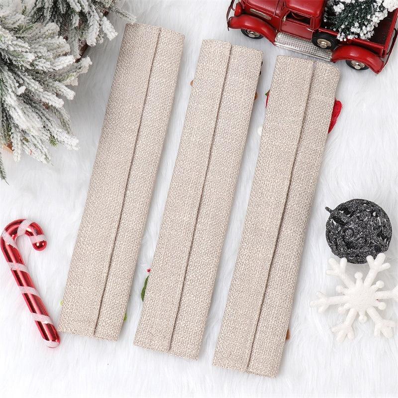 Christmas Home Decoration Items Santa Claus Snowman Elk Linen Refrigerator Handle Stick Microwave Oven Handlebar Cover