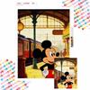Mickey Mouse Train Station Diamond Painting Mosaic Art Kit 5D Handmade Diy Gift Home Decoration