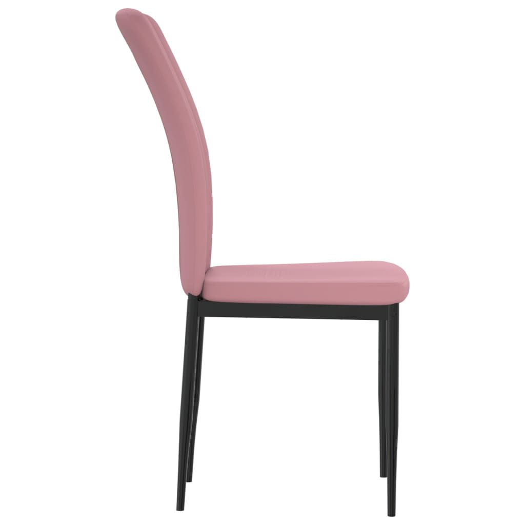 Dining Chairs 4 pcs Pink Velvet