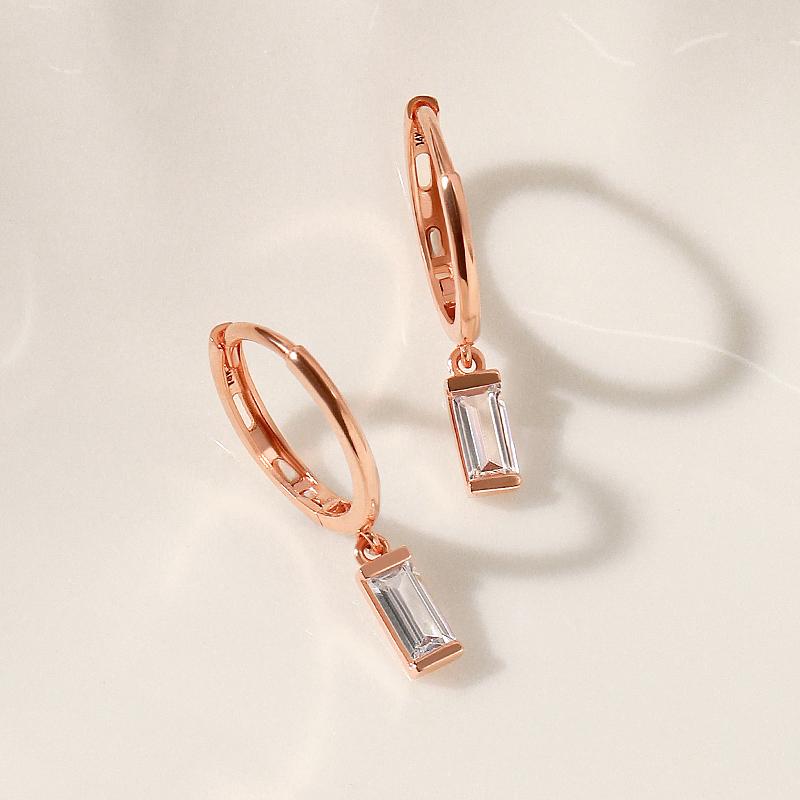 Mcel 14K Claire Baguette Stone Earrings
