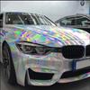 1.52Mx18M Holographic Laser Silver Car Whole Body Sticker Car Styling Wrap Vinyl Film Exterior Wraps Sticker Decals Film