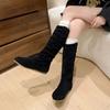 Fashion Flats Women Knee Snow High Boots Platform Suede Shoes Winter 2025 Trend Casual Non Slip Walking Shoes Fashion Party Botas Mujer