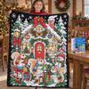 Santa Claus Coloring Flannel Blanket 2026 All Season Office Nap Soft