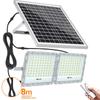 2 Head Stepless Dimming Light Waterproof LED Flood Lamp Remote Control Solar Landscape Spotlight for Outdoor Garden Path Street