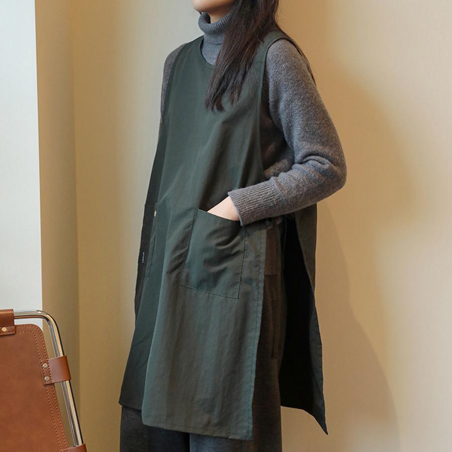 Фартук для дома с защитой от брызг, длинный водонепроницаемый кухонный фартук с карманами, женский фартук для рисования, готовки, работы, маникюрного салона, фартук для красоты