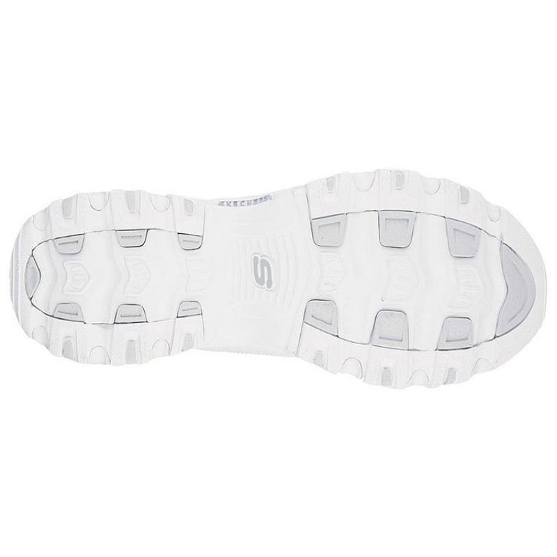 Skechers D'LITES 1.0 Men Panda Shoes Thick Sole Elevated White Sneakers Shock Absorbing Anti Slip Breathable Low Top Casual Shoes White 52676-WHT