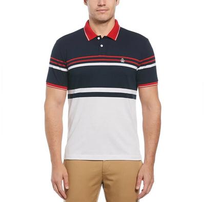 Original Penguin Honeycomb Jacquard Eng Stripe поло с короткими рукавами
