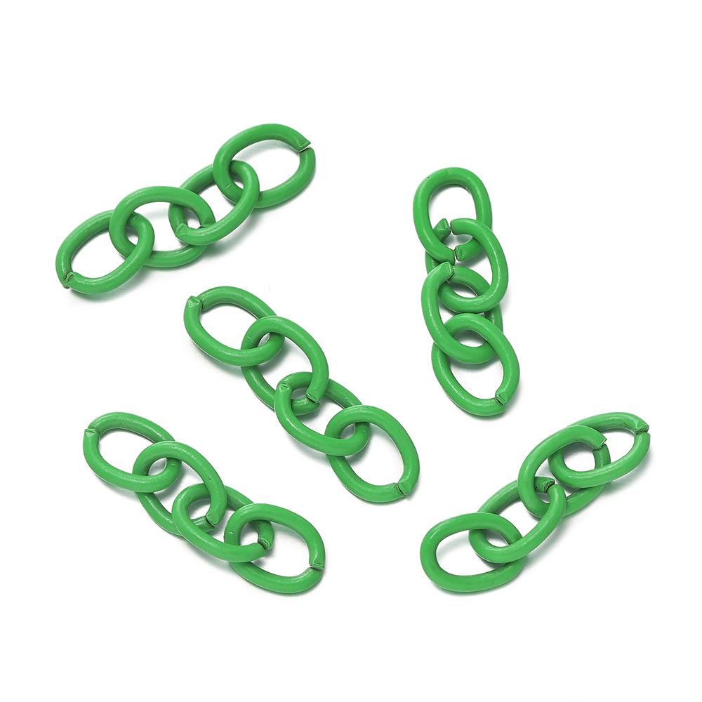 20pcs/lot 25mm Metal Link Chain Connector For Keychain Pendant KeyChains Hanging Accessories Diy Jewelry Making Findings