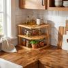 Dedal Bamboo Corner Kitchen Shelf Space Organization 3 Levels