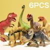 CORPER TOYS Набор динозавров Мягкая виниловая фигурка динозавра Игрушка динозавр Милая фигурка животного Игрушки для мальчиков и девочек ПВХ Дизайн произношения Упаковка из 6 шт.