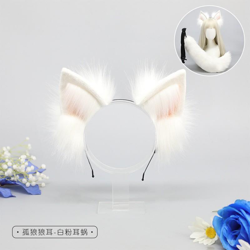 Cute Plush Wolf Ear Headband Cosplay Anime Party Accessory Unisex Soft Hairband