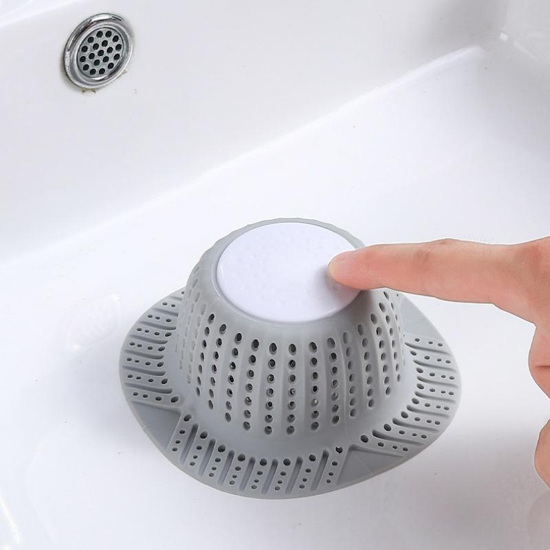 New Bathtub Drain Hair Catcher Collapsible Drain Protector for Pop-Up and Regular Drains of Shower Bathtub Tub Bathroom Sink