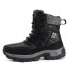 Мужские зимние ботинки, водонепроницаемые, теплые, с меховой подкладкой, зимние, удобные, со шнуровкой, походные ботинки, нескользящие, по щиколотку, походные рабочие ботинки с высоким берцем для мужчин