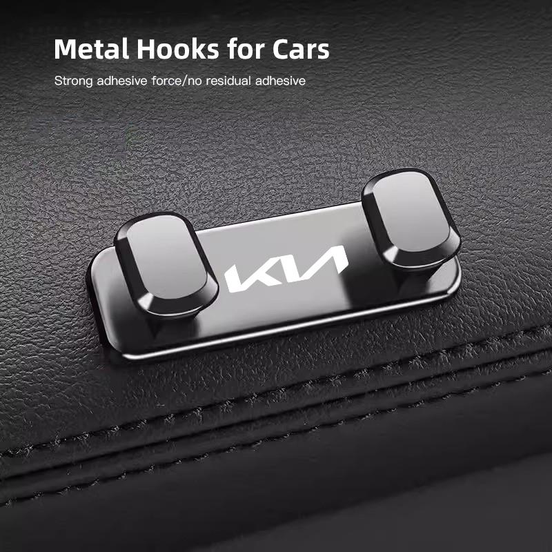 WDJU3 1Pcs Car Interior Metal Storage Hook Phone Holder For KIA K5 K9 Sorento Ceed Sportage Carnival Stinger Forte Niro Cadenza Soul