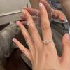 VENTFILLE   Кольцо с цепочкой из меди и цветным цирконом для женщин и девушек Подарок Дизайн Универсальное Ins Украшения Дропшиппинг