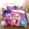 Pink Neneka Bedding Set Single Twin Full Queen King Size Bed Set Adult Kid Bedroom Duvetcover Sets Anime Parure De Lit Bed