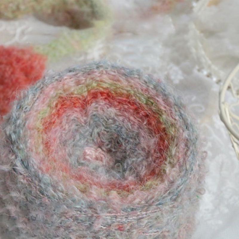 50 г/шт. свитер градиентного цвета, пушистая массивная пряжа средней толщины, массивная пряжа