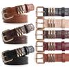 Womens Leather Pu Stone Pattern Belt With Alloy Buckle For Casual Office Wear
