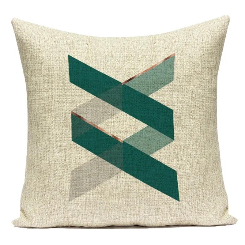 Modern Geometry High Quality Cushion Cover Throw Pillow Polyester Car Sofa Bed Home Decor Triangle Arrow Printed Pillow Case