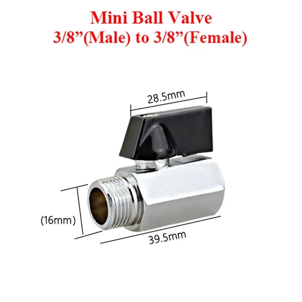 1/8" 1/4" 3/8" 1/2" BSP Threaded Brass Ball Valve Male To Female/Female To Female Plated Brass Air Compressor Valve