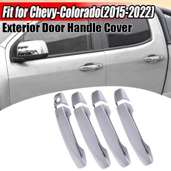 4X Chrome Exterior Door Handle Cover Trim For Chevy Colorado/GMC Canyon 2015-22