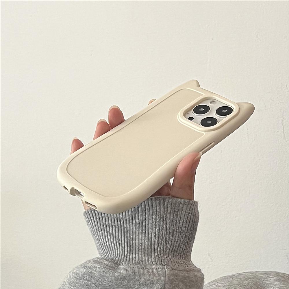 Милый чехол для телефона CartoonGirly с кошачьими ушками для iPhone 16 15 14 13 12 Pro Max XS 7 8 XR X Plus