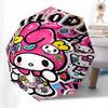 Hello Kitty,Melody Automatic Folding Umbrella-Simple 8-Rib Design, Bright Cartoon Pattern, Durable Iron Frame, Suitable For Travel, Outdoor,