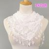 New Women Lace Monochrome Korean Triangle Scarves 140x48cm Fashionable Hollow Out Shawl Solid Rose Triangle Scarf
