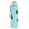 1PC Green Gem Stone Crystal Cluster Print 750ml Color Plastic Sports Water Bottle Leakproof Flip Straw Lid Suitable for Sports Office Home Use