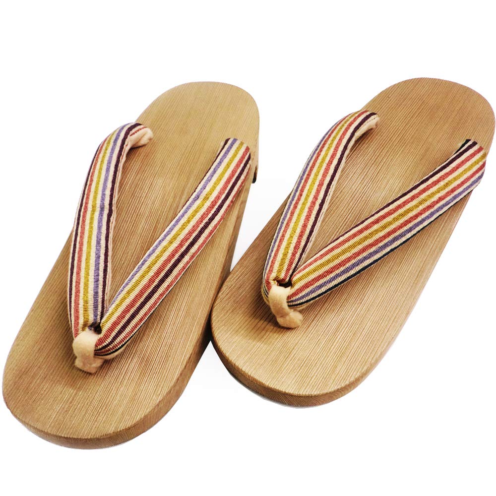 Craftsmen Connect 300 Years of Tradition Nezuko Traditional Crafts Made In Japan [Kiso Geta] Women's (striped Barley)
