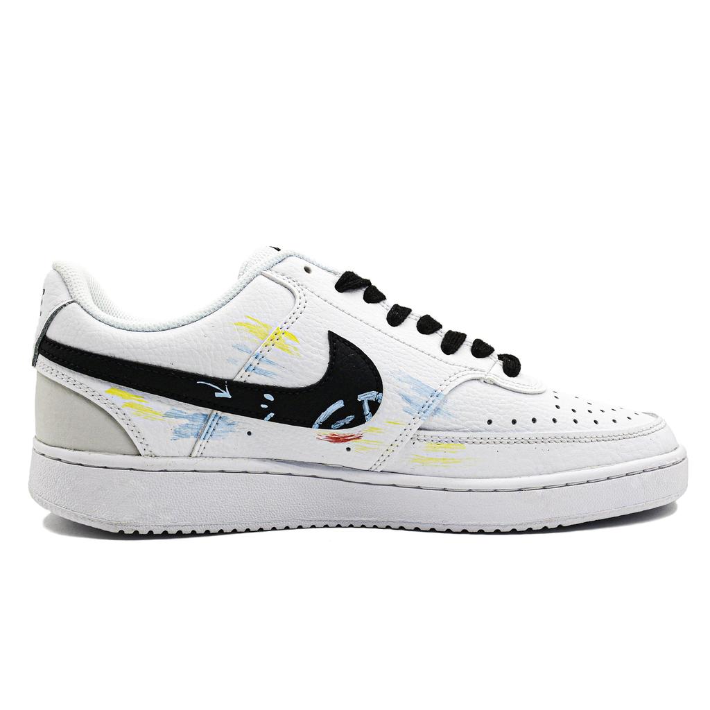 Nike Кроссовки для скейтборда Court Vision Low top Мужские Белые Черные DH2987-101(Команда28-)