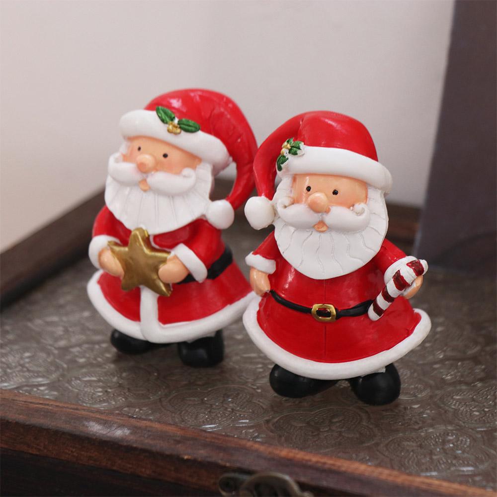 Funny Santa Claus Figurine Creative Miniature Sculpture Crafts Santa Claus Statue  New Year