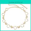Water Diamond Butterfly Metal Waist Chain For Women With Stylish Lobster Closure