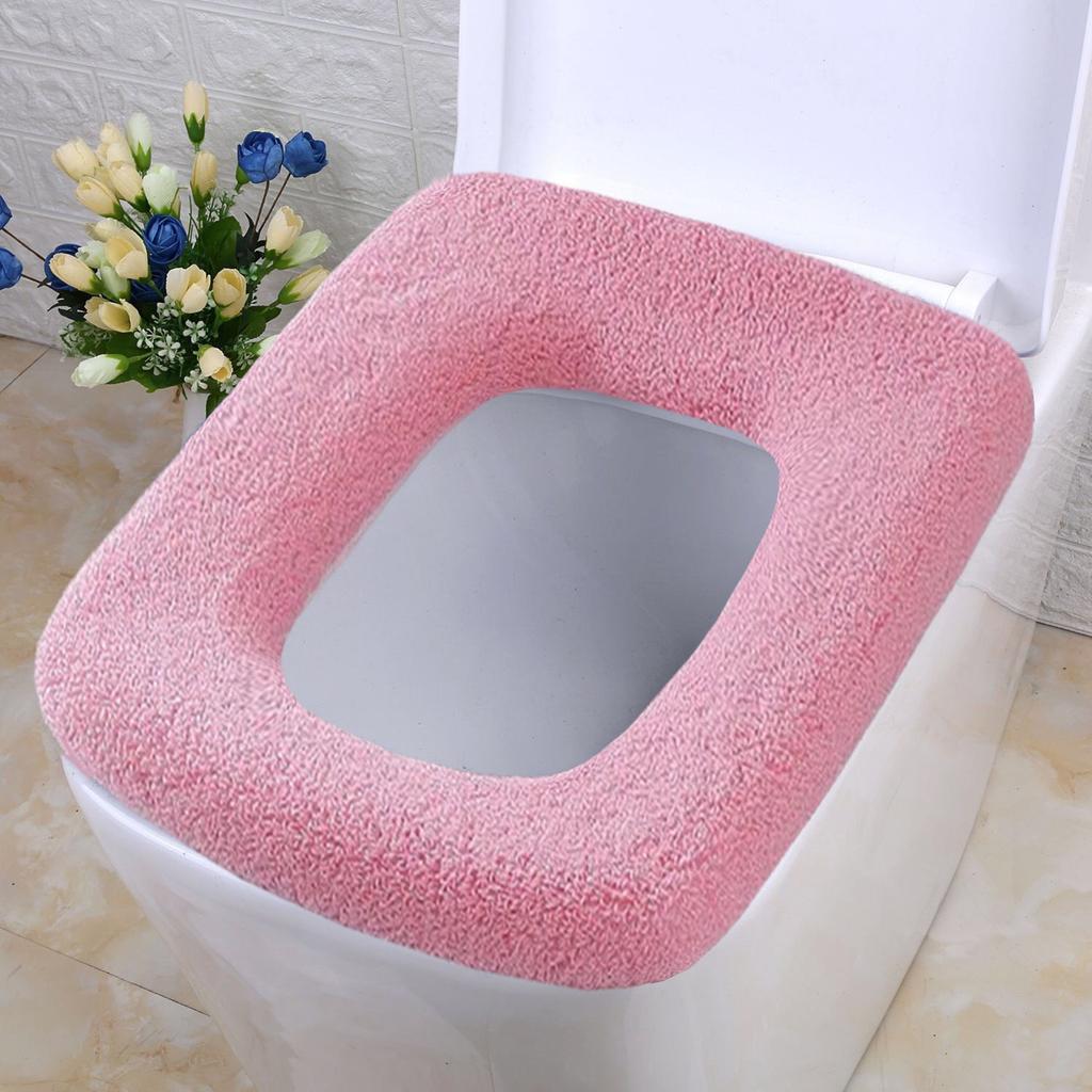 Более толстый чехол для сиденья унитаза, более толстый, теплый, зимний, удобный, для ванной комнаты, туалетные принадлежности, подушка, универсальный коврик для унитаза, крышка